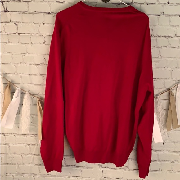 Jos A Bank Merino Wool sweater sz Large Red - Picture 5 of 5